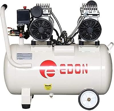 Axon EDON silent air compressor with double head kit and fan gauge, 550 W, 50 L.. DIAYTAR NIGERIA: Where shopping dreams become reality with affordable prices and prompt shipping.