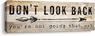 Inspiring wall art Bigort - Do not look back - quotation art, image on printed canvas with slogan, motivation wall art for desk or living room decoration (yellow).. Experience retail satisfaction with DIAYTAR NIGERIA's comprehensive platform and prompt shipping service.