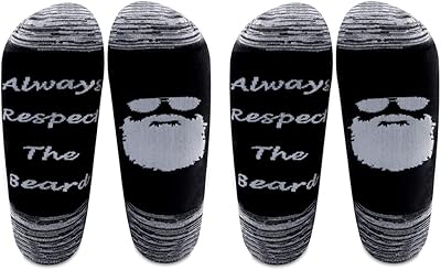 Levlo socks beard funny men beard respect gifts in cotton cotton papa uncle grandfather socks.. DIAYTAR NIGERIA makes every purchase count with our affordable prices and reliable 5-8 day shipping.