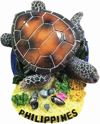 Refrigerator magnet 3D turtle from the Philippines, souvenir gift, collection of handmade refrigerator magnets for home and Philippine cuisine.. DIAYTAR NIGERIA: Bringing quality products to your doorstep at prices that won't break the bank.