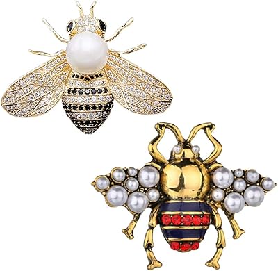 Set of 2 bee -shaped pins and rhinestones, silver metal pins and women's crystal.. Why waste time in traffic when you can shop online at DIAYTAR Nigeria? Enjoy convenience, unbeatable prices, and prompt delivery anywhere in Nigeria.