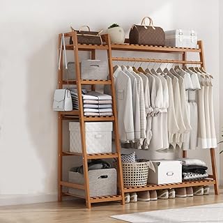 Wearing for wooden clothing with 5 -layer storage shelves, caring for multifunctional trapezoidal clothes, carving self -supporting clothing for bedroom and living room.. Shopping made simple with DIAYTAR NIGERIA's vast selection and budget-friendly nationwide delivery.