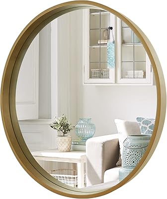 Wallbeyond round mirror with Wooden Frame with Modern Round Decoration of 28.. DIAYTAR NIGERIA makes quality accessible with our diverse product range and dependable delivery service.