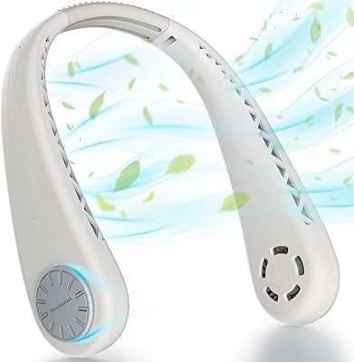 Nineteen gel's portable neck fan, neck fan without blades for outdoor and indoor travel, rechargeable personal fan by USB, helmet design, 3 adjustable speeds, neck fans for women.. DIAYTAR NIGERIA: Your affordable gateway to thousands of products delivered within a week.