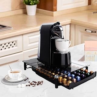 HOMARKET 60 Pieces of coffee strings, coffee capsules organizer, Nespresso storage box drawer with clear and space-saving design.. Embrace the convenience of DIAYTAR NIGERIA with thousands of products at your fingertips, delivered nationwide.