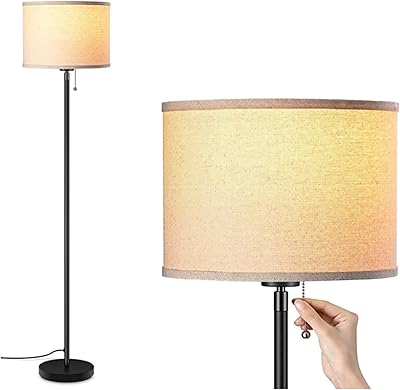 Living room floor lamp, modern floor lamp with linen lampshade, chain switch, long floor lamps for living room, bedroom, office, farm.. DIAYTAR NIGERIA delivers affordability and convenience to your doorstep within 8 days of purchase.