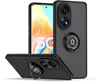 Rigid Mate Antichoc rear shell with metal ring and magnetic car support for Oppo Reno 8T 5G / Oppo A1 Pro / Reno 8T 5G 5G (Black).. Your digital shopping destination, DIAYTAR NIGERIA combines variety with affordability and quick delivery.