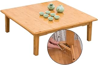 Nanzhou solid wood square dining table, dining table with bay window, study table, small coffee table (color: brown, size: 50 x 50 x 37 cm).. DIAYTAR NIGERIA: Making online retail accessible to all with affordable nationwide shipping.