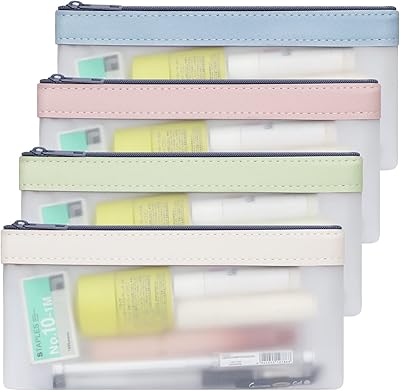 4 rooms with zipper pencil, transparent multifunction pencil kit organizer of office supplies (waterproof).. DIAYTAR NIGERIA: Where affordability meets variety in Nigeria's most comprehensive online marketplace.