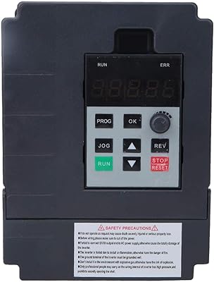 Variable frequency converter single-phase with three-phase variator 12A VFD with short-circuits protection.. Experience the DIAYTAR difference with our vast product selection and delivery within 5-8 days.