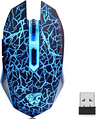 Rechargeable wireless game mouse C10, Silent optical mouse, LED light 7 colors, 7 buttons 2400/1600/800 DPI (black).. DIAYTAR NIGERIA: Putting quality products within reach of every Nigerian through our affordable marketplace.