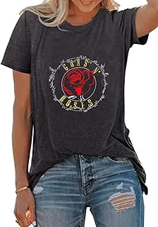 T-shirt Guns n Roses Skeleton Vintage Rock For Women, casual shirt with short sleeves of country music.. Get your essentials without leaving home — thanks to DIAYTAR Nigeria.