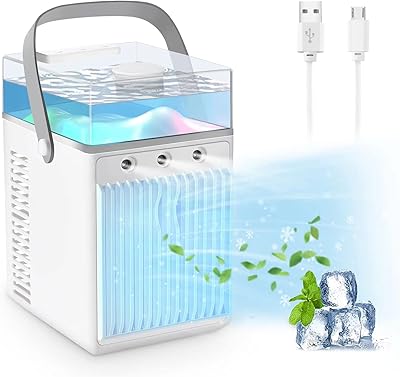 Mini portable air conditioner 4 in 1 air cooler by evaporation at 3 -speed office.. Your favorite brands are just a click away on DIAYTAR Nigeria.