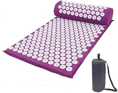 Acupressure massage carpet and pillow perfect for therapy of neck, back and shoulder pain and stress relief with sharp dots and a portable bag, purple.. Get everything you need without leaving your home. DIAYTAR Nigeria offers a seamless shopping experience and delivers your orders quickly and reliably.