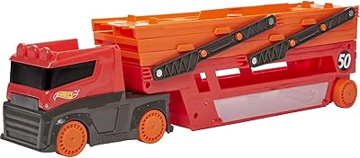Méga Hauler Hot Wheels with storage space that can accommodate up to 50 cars on a 1:64 scale, for 3 years and over 50 superb GHR48 graphics.. DIAYTAR NIGERIA makes online shopping accessible with our budget-friendly prices and reliable shipping.
