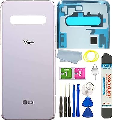 N&A V60 Thinq Rear Glass Spare Room For Car Door Compatible with LG V60 Thinq V600 5G All models + Tools (Elegant White).. DIAYTAR NIGERIA brings the market to your fingertips with affordable prices and swift delivery services.