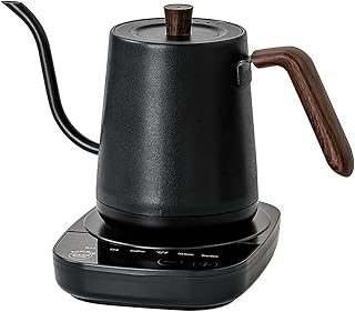 Electric swan neck kettle for coffee and tea, Super boiling hot water kettle with 5 temperature control presets, stainless steel 304, 800 ml (black).. Shop smarter, not harder with DIAYTAR NIGERIA - thousands of products at your fingertips with affordable delivery.