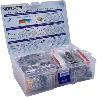 Mogaopi electronic component kit, 1390 pieces in total, LED diodes, metal film resistance, electrolytic capacitors pack, common diodes, ceramic capacitors, assortment box of common transistors.. Shop without limits at DIAYTAR NIGERIA and receive your purchases at budget prices within the week.