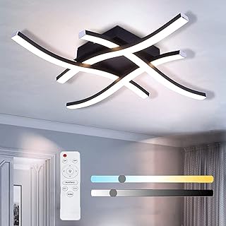LED ceiling light with variable intensity, elegant curved design, 4 integrated LED panels, 24 W lamp, adjustable color and brightness temperature with remote control, suitable for bedroom, kitchen.. Shop with purpose at DIAYTAR NIGERIA, where diverse selection meets budget-friendly nationwide delivery.