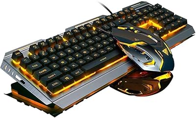 Keyboard set and Smiley Mechanical Smiley game mouse with RVB 3200 DPI backlight for Windows PC (Keyboard and Mouse) (yellow black).. Experience the future of online shopping with DIAYTAR NIGERIA's extensive product range and competitive pricing.