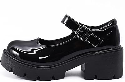 Mary Jane shoes for women, thick heel, round end, ankle bridle, classic university uniform shoes.. DIAYTAR NIGERIA: Creating access to affordable products for every Nigerian with our swift delivery service.