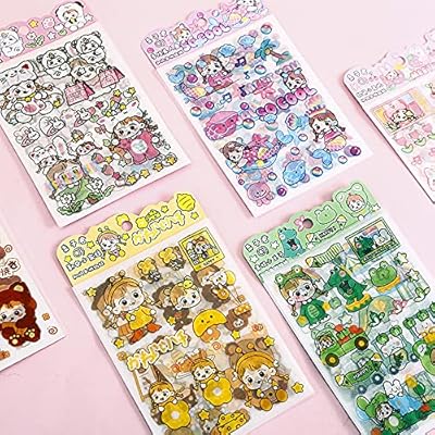 24 SCRAPBOKING KAWAII scrapbooking stickers - Curers' Korean scrapbooking stickers for newspaper, stationery and scrapbooking for girls (6 different girls).. DIAYTAR NIGERIA combines extensive variety with budget-friendly prices and prompt nationwide delivery.