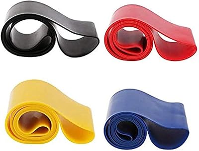 A set of rubber resistance strips for the exercise, composed of 4 parts at four levels, in latex.. DIAYTAR NIGERIA: Your trusted marketplace that combines variety, affordability and reliable shipping.
