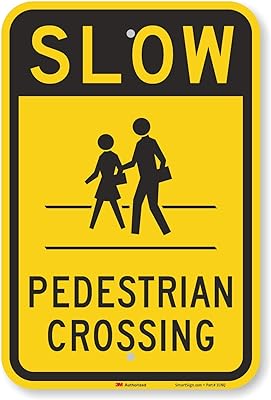 Intelligent "Slow Pedestrian Passage" 12 "x 18" in aluminum.. DIAYTAR NIGERIA: Where every search leads to affordable products delivered promptly across Nigeria.