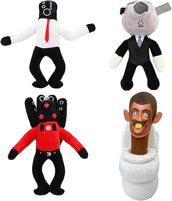 Gitian Skypedi Spikerman Pussy pussy plush toy, animal toy in 11 "animal plush, collection gifts for children and birthday lovers (4 pieces).. Your shopping journey simplified with DIAYTAR NIGERIA's vast selection and budget-friendly shipping.