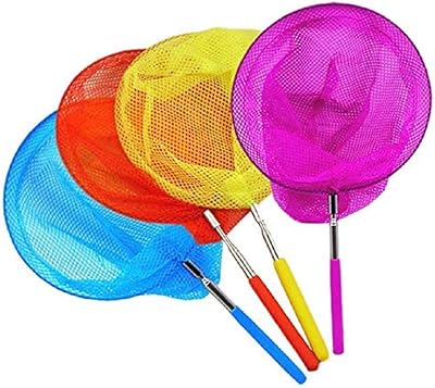 Extendable telescopic fishing nets in the shape of a niao yu Feng butterfly for children (34 inch) - 4 pieces.. DIAYTAR NIGERIA brings the market to your fingertips with affordable prices and swift delivery services.