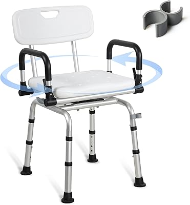 360 degree riaqer swivel shower chair with armrests and narrow file for the elderly, elderly, disabled and pregnant women, adjustable bath chair.. DIAYTAR NIGERIA connects you with endless possibilities through our affordable e-commerce platform.