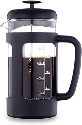 French pressure and tea machine facilitated, capacity 1000 ml, with borosilicate glass and flexible handle.. Shop efficiently from anywhere with DIAYTAR NIGERIA's comprehensive platform and quick delivery options.