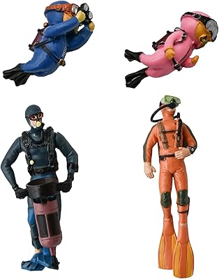 Biningway 4-piece miniature diver in resin, submarine diver figurine, swimmer simulation model for crafts, aquarium decoration accessories.. No hassle, just shopping — DIAYTAR Nigeria delivers in under 8 days.