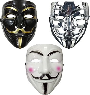 Niwwin V for Vendetta masks, night of joy fire, Guy Fawkes night decoration accessories, Halloween cosplay costume, facial cover accessories for the festival festival party.. Shop without limits at DIAYTAR NIGERIA and receive your purchases at budget prices within the week.