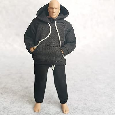 Personality clothing for men ss beauty m on a 1/12 scale, hooded sweatshirt, pants and pants for male body doll of 6 "(A).. Discover endless shopping possibilities at DIAYTAR NIGERIA, with budget-friendly prices and reliable delivery.