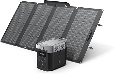 Solar generator EF ECOFLOW DELTA 1260WH with 160W solar panel, 4 CA 1800W sockets (3300W), portable power plant for outdoor campsite, emergency equipment for motorhomes.. Discover a new way to shop with DIAYTAR NIGERIA's comprehensive marketplace and quick delivery options.