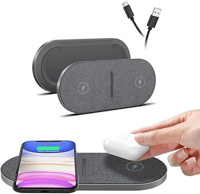 Double wireless charging support 20W, 2 -in -one quick -free charge support for iPhone 13 12 11/pro max mini/se/x/xs, for Apple AirPods 3/2/Pro, wireless charging support Qi 15W.. DIAYTAR NIGERIA revolutionizes online retail with our extensive selection and dependable shipping service.