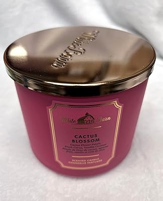 Bath & Body Works White Barn 3 -wick candle with scented oils, 14.5 OZ - Essential perfumes for 2021! (Cactus flower).. DIAYTAR NIGERIA connects Nigerians with quality products at affordable prices, delivered in 5-8 days nationwide.
