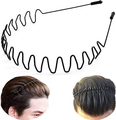 Metal banner for men and women, fashionable unisex headbands, sports band for men and women with anti -slip -up teeth, black.. DIAYTAR NIGERIA provides endless shopping possibilities with affordable prices and prompt delivery service.
