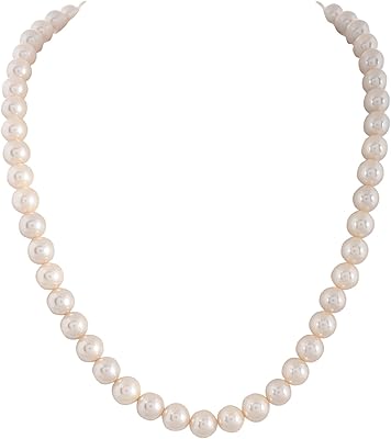 Chain of round pearls in the shape of white shell for women/girls, pearl, pearl.. DIAYTAR NIGERIA: Your partner in affordable online shopping with dependable delivery within 8 days.