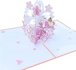 Innovative 3D Pop-Up Greeting Card with Pink Cherry Flower Pattern.. Why pay more? DIAYTAR Nigeria gives you the best for less.