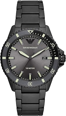 Watch with three stainless steel needles for men emporio armani.. Shop from anywhere in Nigeria and receive your DIAYTAR purchases at affordable prices within a week.
