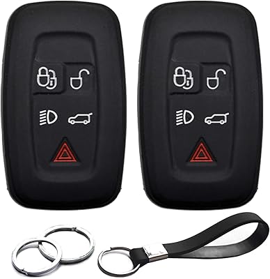 2 parts compatible with Land Rover Smart Silicone Smart Key Fob 5 Pudals Protective cover for Land Rover LR4 2010-2015, Range Rover/Sport 2010-2017, Range Rover Evoque 2012-2017.. Enjoy a hassle-free shopping experience with DIAYTAR Nigeria, where products are categorized for your convenience and delivery is always on time.