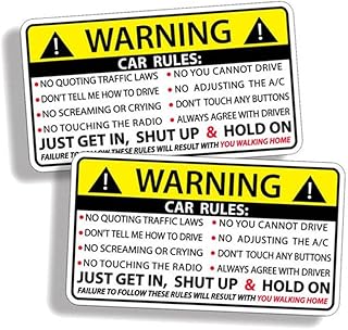 2 Auto security warning rules stickers, humorous vinyl vinyl adhesive sticker for car truck window bumper, fun car stickers compatible with most cars.. From checkout to your doorstep in less than a week — DIAYTAR Nigeria.