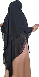 Long Islamic hijab in the shape of a 3 -layer yakin triangle, XL size, in soft crêpe fabric, scarf in Arab Chador material for Islamic prayer, Islamic shawl covering the body, one waist.. Shop across categories at DIAYTAR NIGERIA with the confidence of affordable prices and delivery within 8 days.