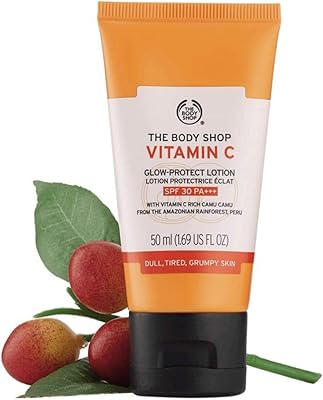 The Vitamin C Glow Protect 50 ml lotion of The Body Shop helps protect your skin from the sun's rays thanks to a moisturizer and a SPF30... Your shopping dreams realized through DIAYTAR NIGERIA's affordable platform with reliable delivery times.
