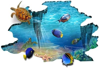 Wall stickers of the 3D underwater underwater world, ceiling, window, wall sticker, personalized decoration, waterproof floor sticker.. Reliable delivery, all over Nigeria — that’s DIAYTAR Nigeria promise.
