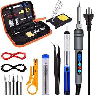 60 W welding iron kit, set of pens to cut on wood with tin suction cup and tin-wire holder, 5 welding iron tips for wood sculpture tools.. Your complete shopping solution, DIAYTAR NIGERIA offers extensive choice with competitive prices and delivery.