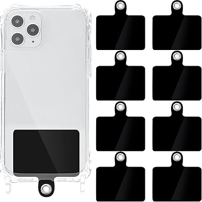 8 universal patch in TPU for mobile phone strap compatible with the phone case - Black.. Thousands of items at your fingertips — DIAYTAR Nigeria makes it happen.