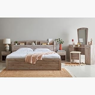 Home box Kent King bedroom 6 rooms, size 100 x 203 x 223 cm, brown.. DIAYTAR NIGERIA combines the largest product selection with affordable prices and reliable delivery.